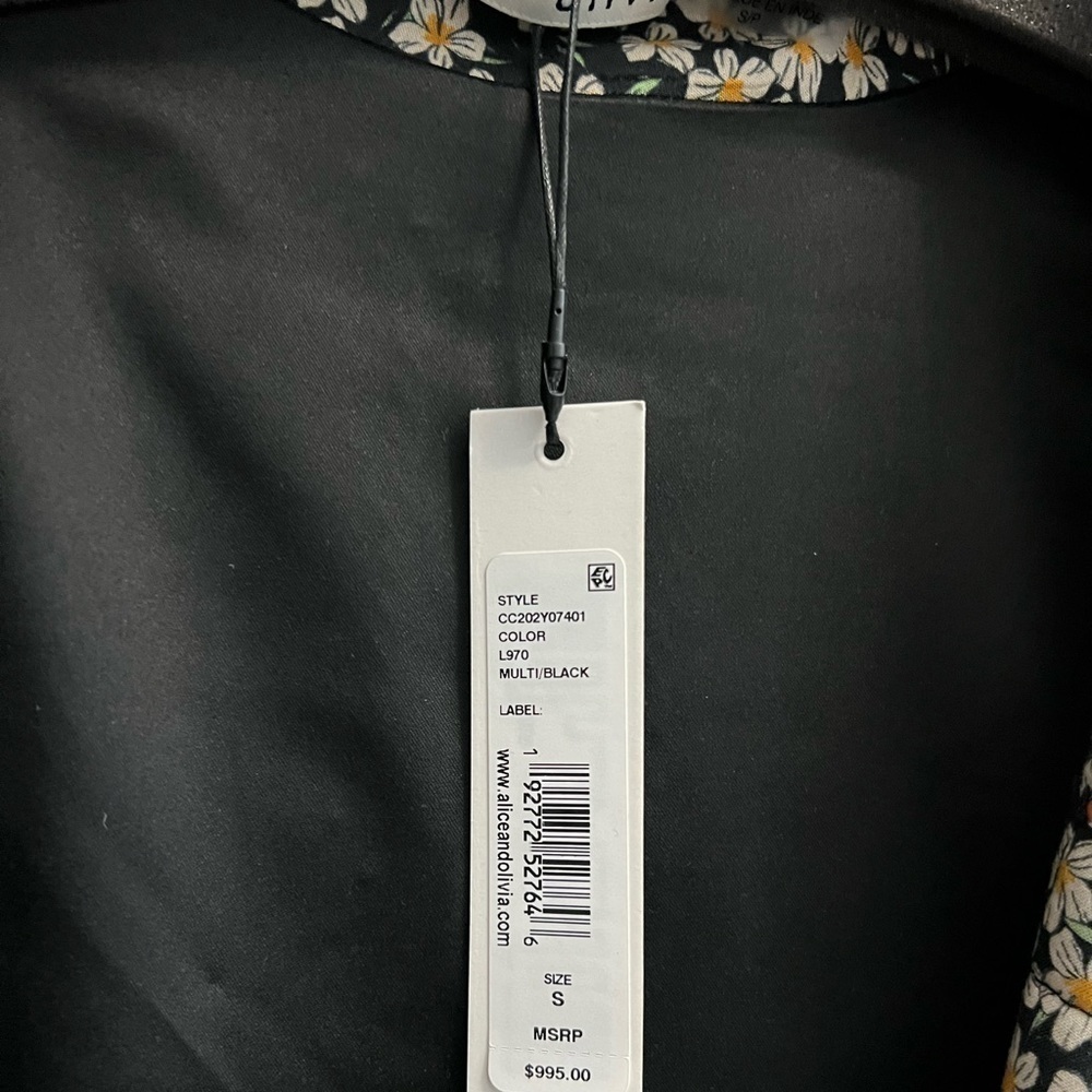 Alice + Olivia Moya Quilted Patchwork Coat - Picture 12 of 15